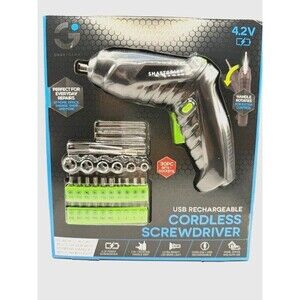NEW Smart Gear 4.2V USB Rechargeable Cordless Screwdriver 30 Bits STG-7253